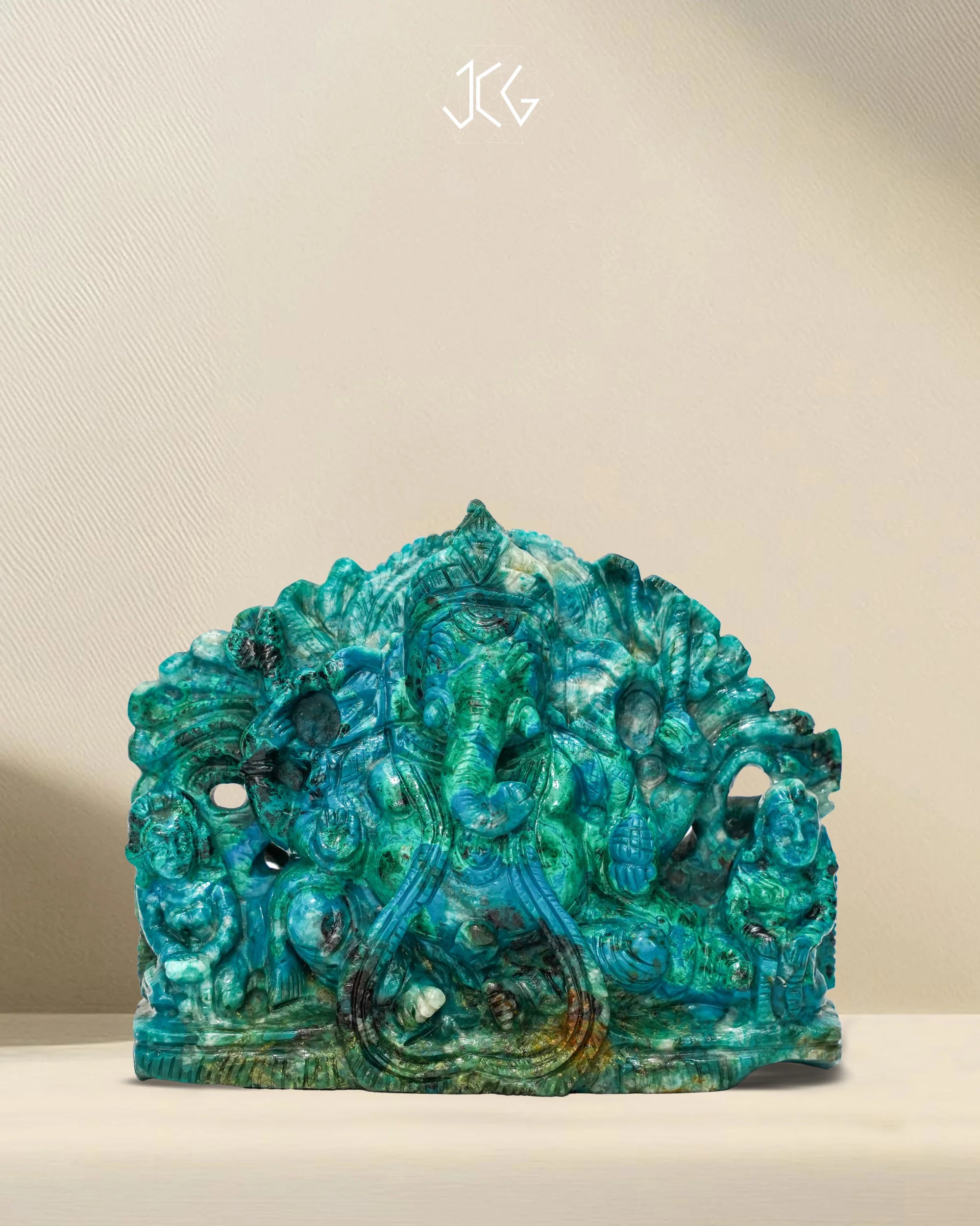 Chrysocolla Ganesha Jaipur Crystal Gems
